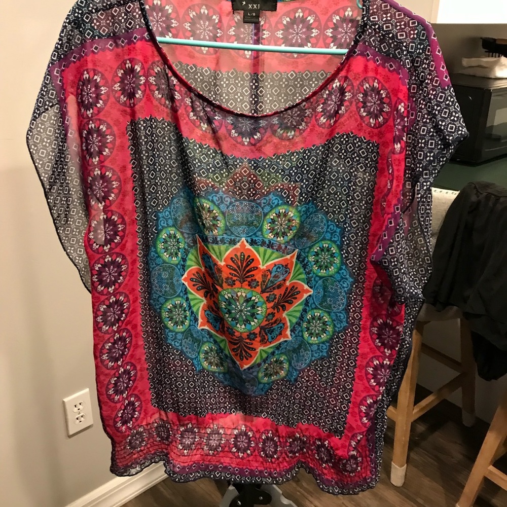 Sheer top forever 21 size large